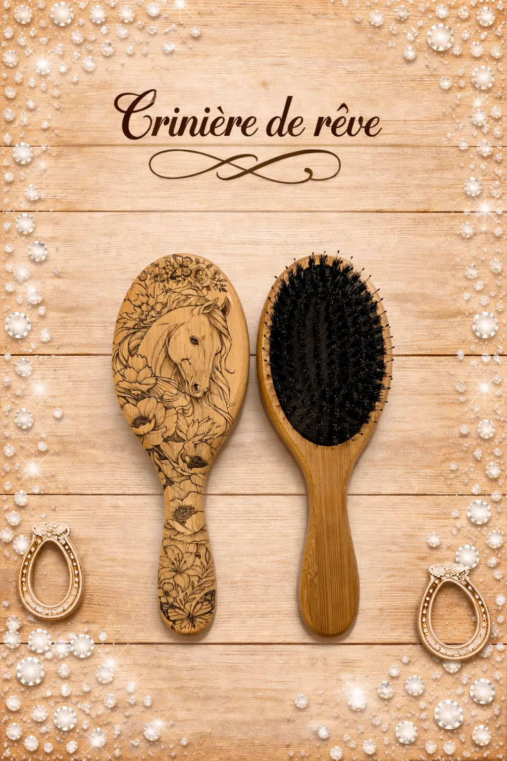 Grande Brosse Crinière Fleurie Lilylook