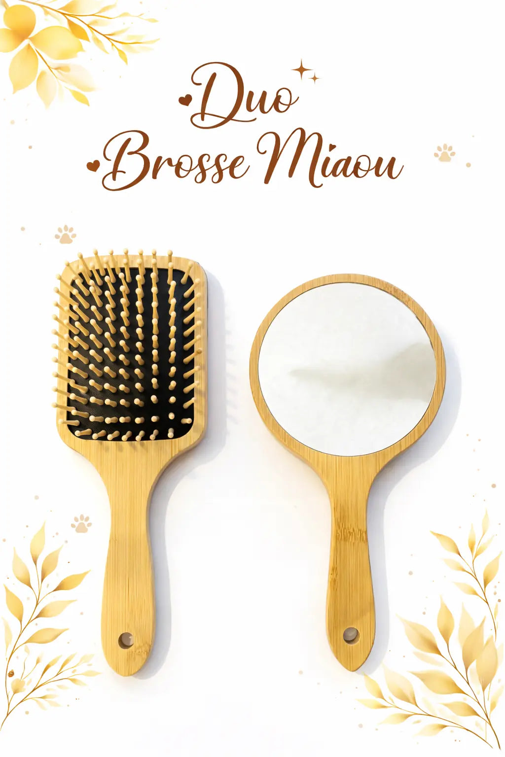 Duo Brosse & Miroir Miaou Lilylook