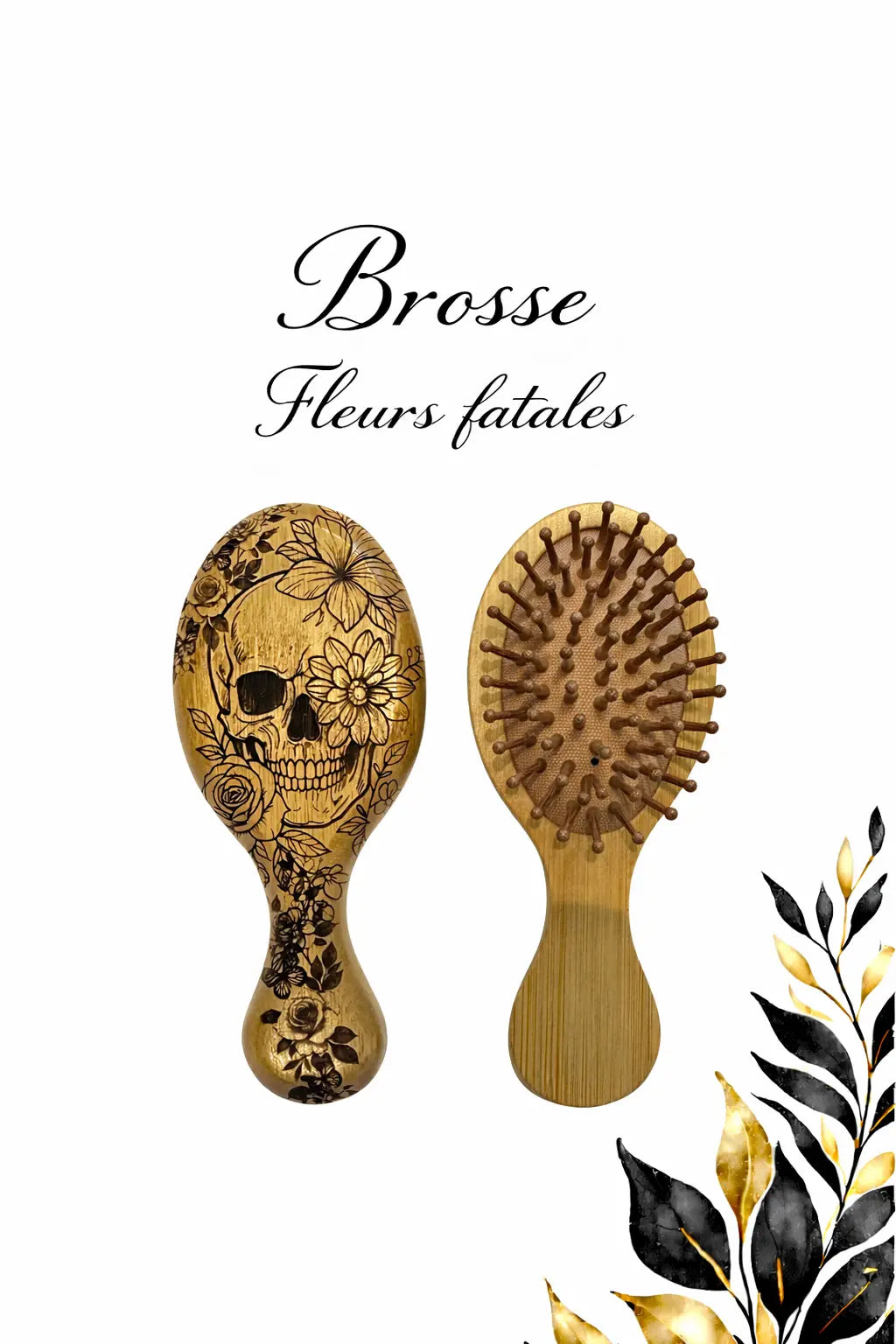 Petite Brosse cheveux Fleurs Fatales Lilylook