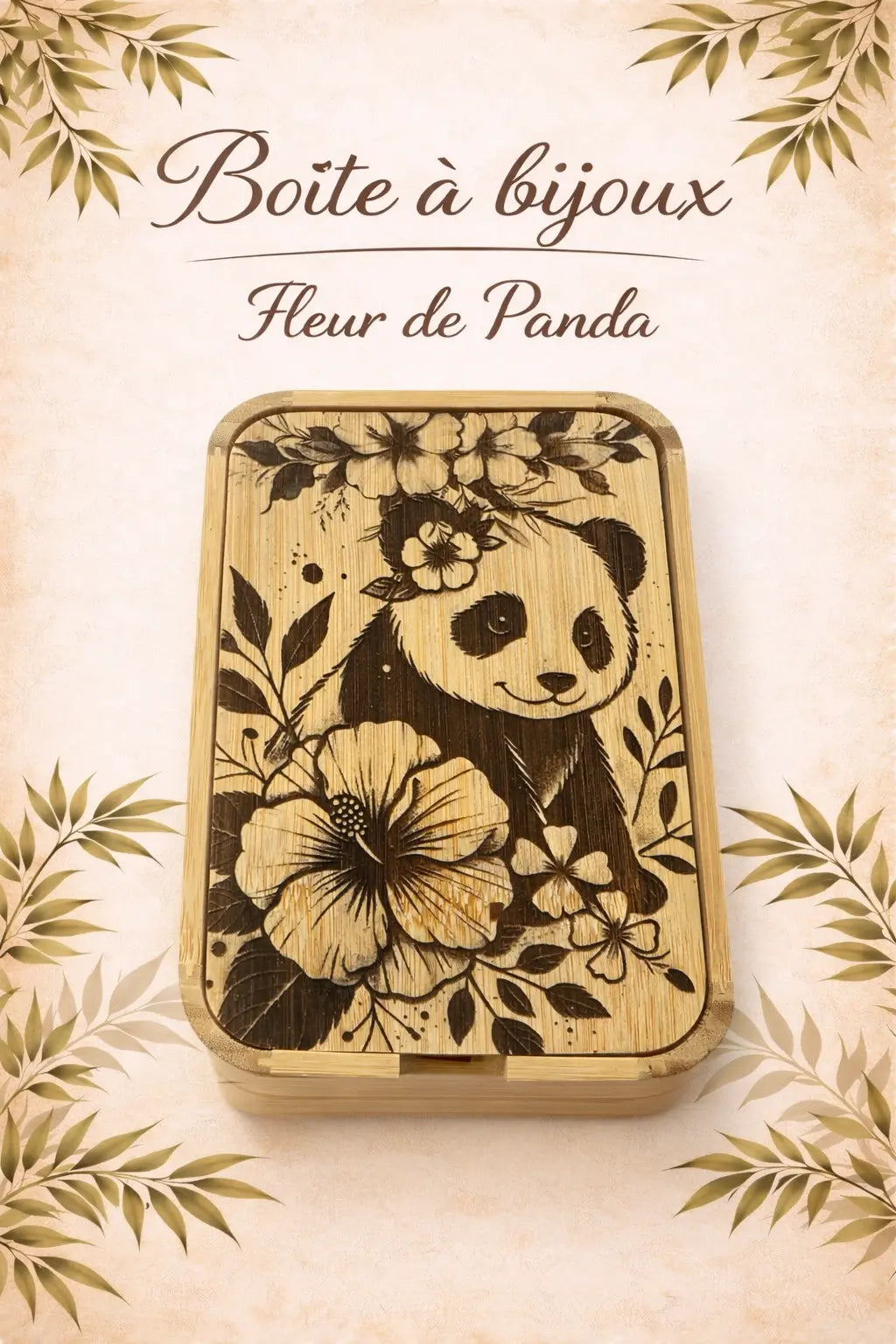 Boîte à bijoux Fleur de Panda Lilylook