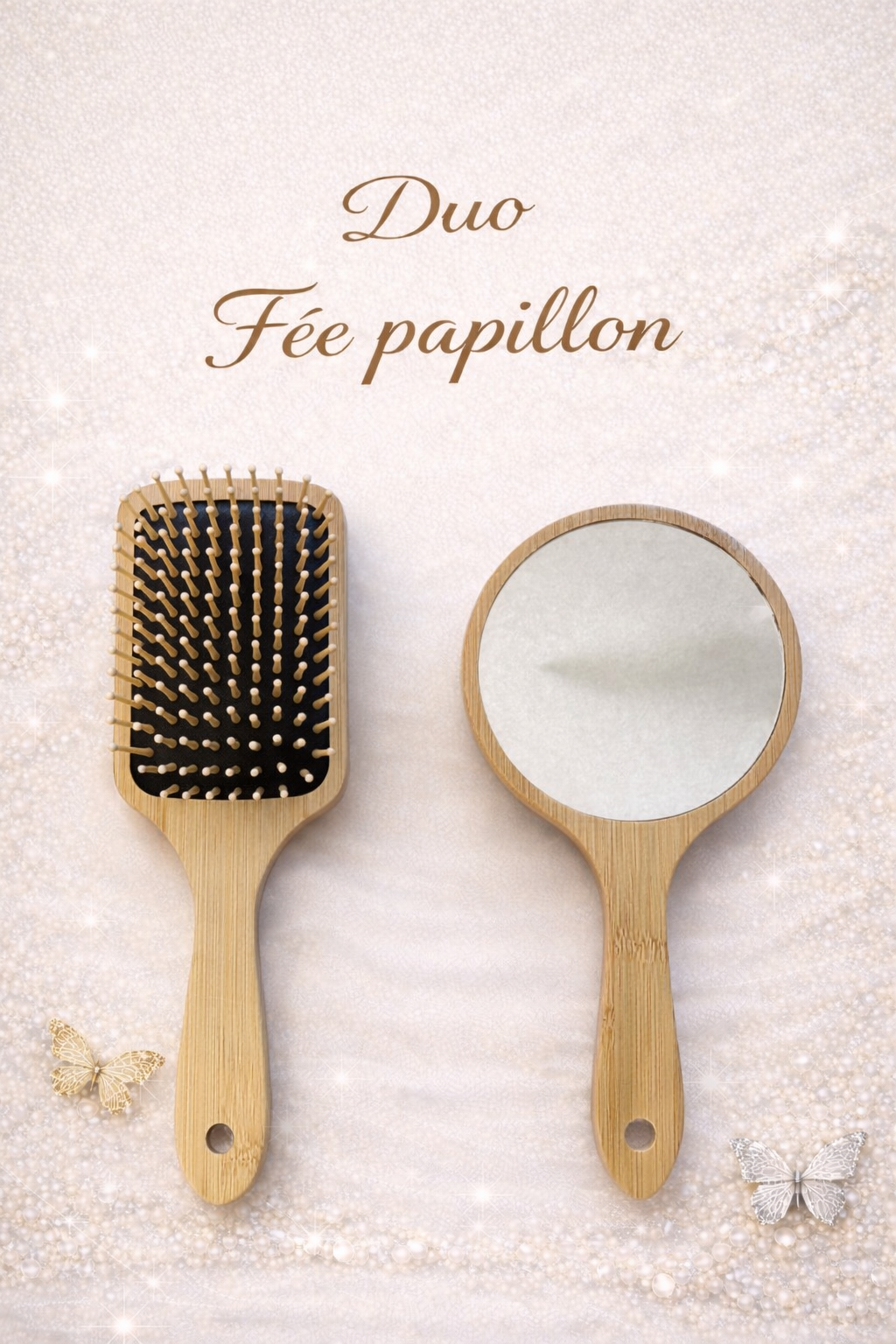 Duo Brosse & Miroir Fée Papillon Lilylook